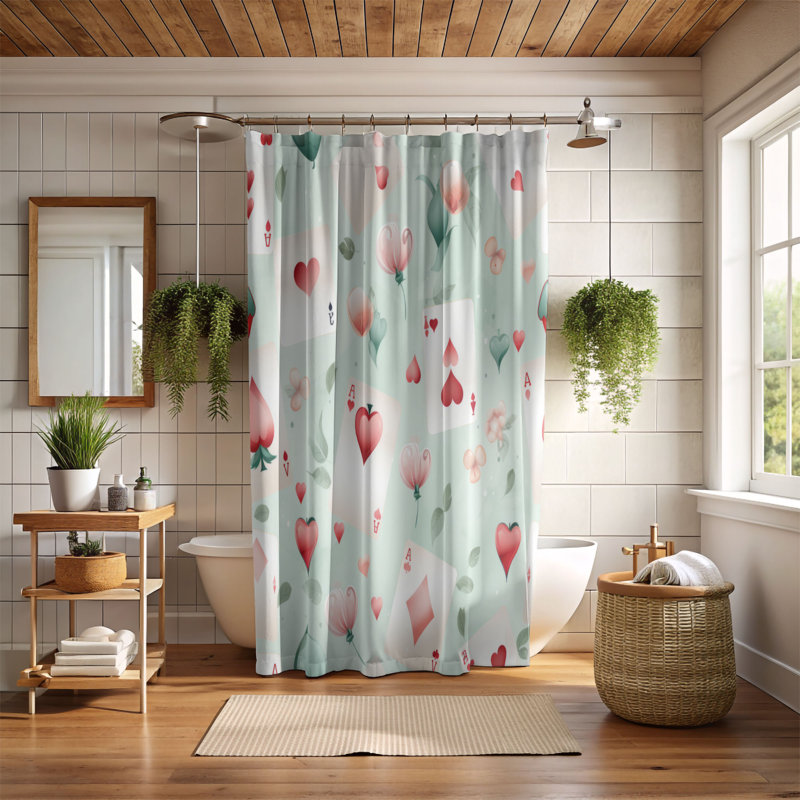 Game Grid - Premium Shower Curtain, 74"H x 71"W
