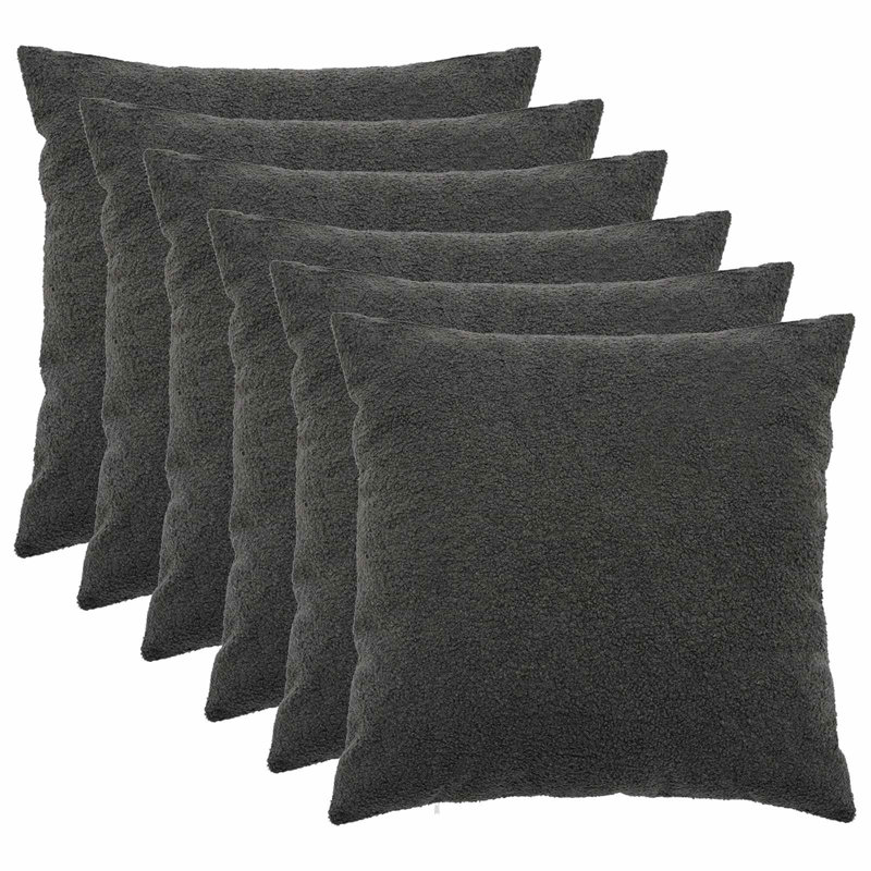 Black Cushion Cover, Square 40cm, Dark Grey