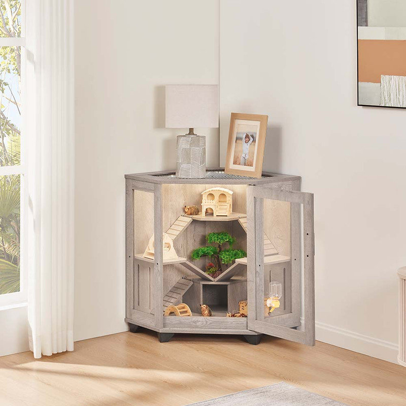 Cage à hérisson Chinchillas avec rampe et maison