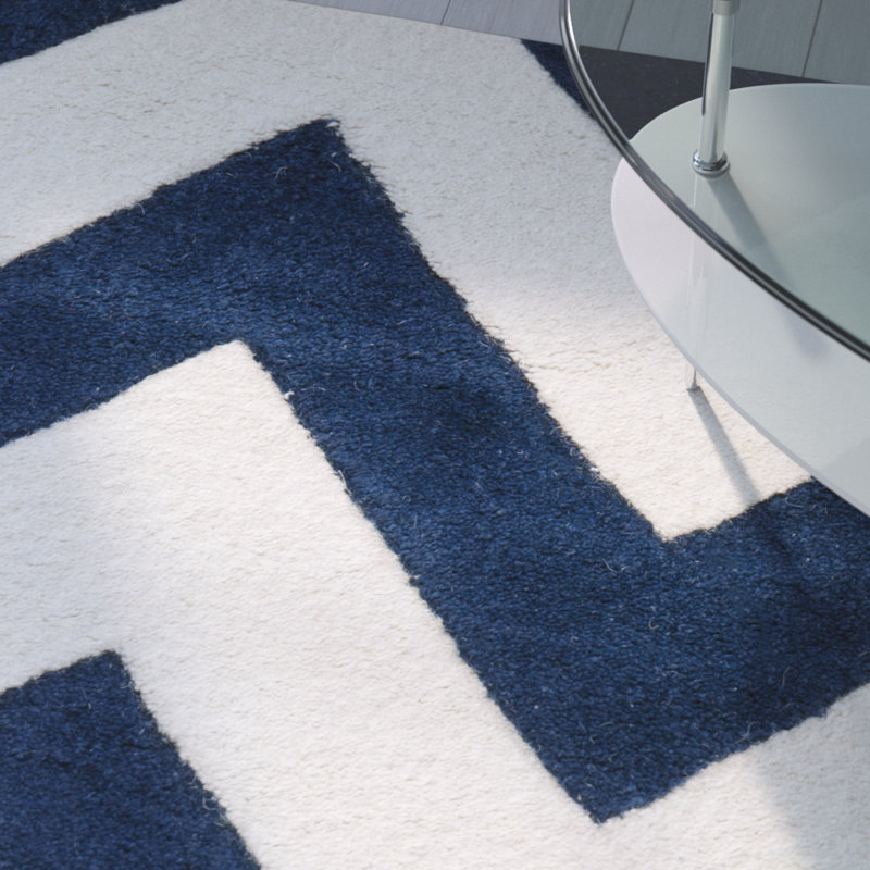 Tapis en laine touffeté à la main Teresita, Carré 10 pi