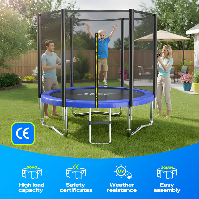Zupapa 6ft (183cm of Diameter) Heavy Duty Trampoline with Enclosure Net