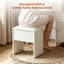 Modern White Dressing Table with 2 Mirrors & 1 Stool, Adjustable LED Light and Big Storage Xmas Gift