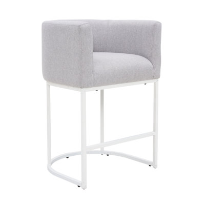27" H Counter Height Barrel Bar Stools Set of 2