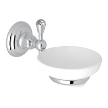 Artica Swarovski Wall Soap Dish Holder, Luxury Bathroom Accessory. Wall-Mounted Soap Dish Polished Chrome