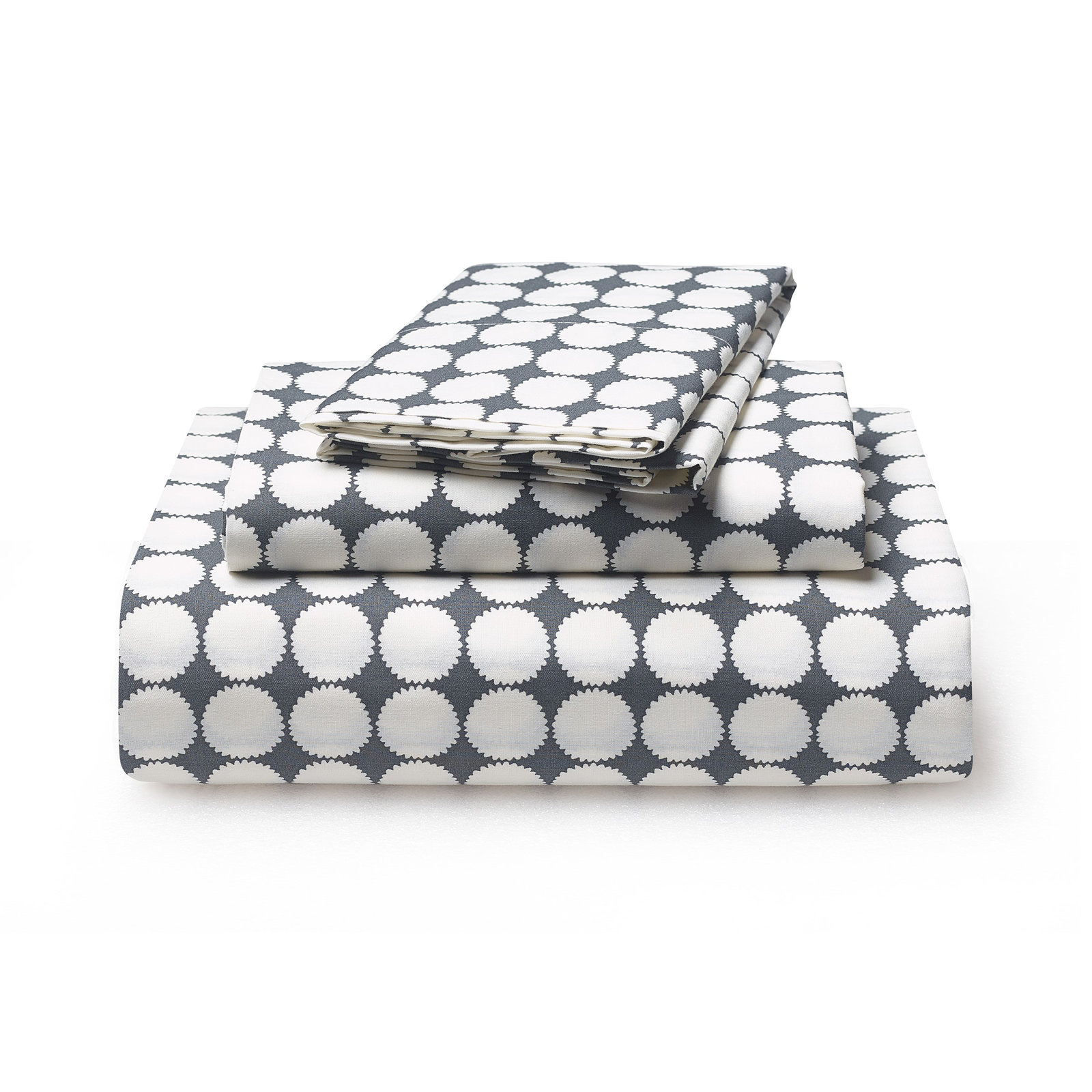 Sol Y Flor 100% Cotton Standard Sheet Set, Full Fitted Sheet + Full Flat Sheet + 2 Pillowcase