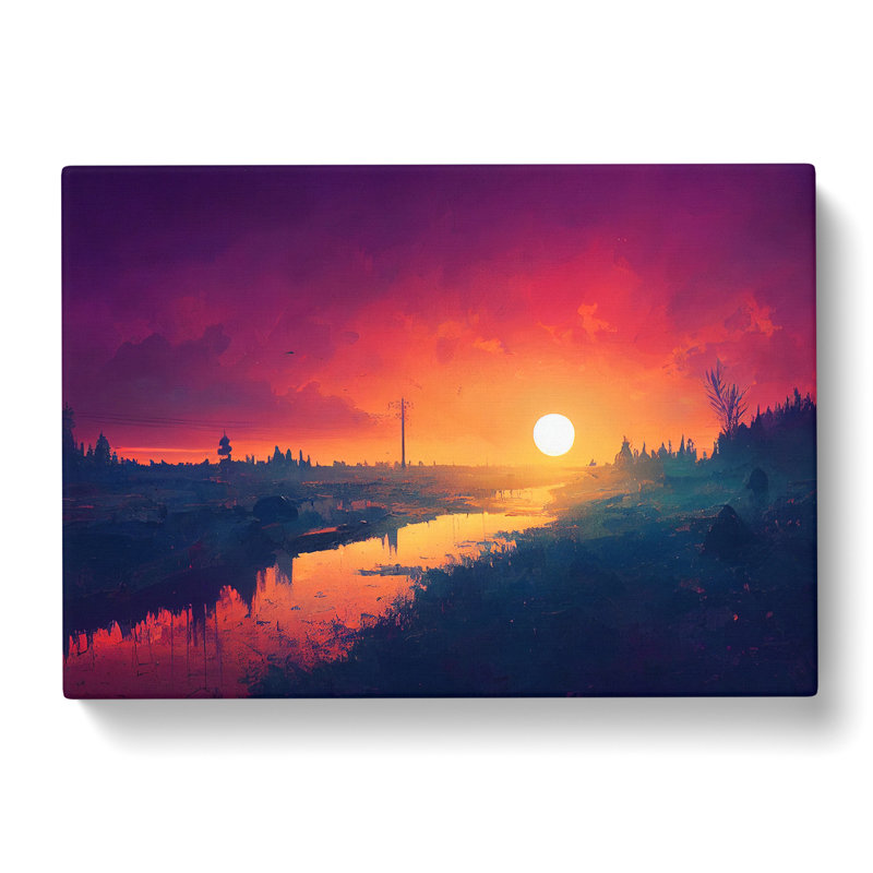 City Sunset - Wrapped Canvas, 50cm H x 76cm W x 3cm D