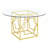Alecto Round Glass Top Metal Base Dining Table-1790607090