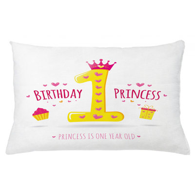 1St Birthday Indoor / Outdoor Lumbar Pillow Cover
