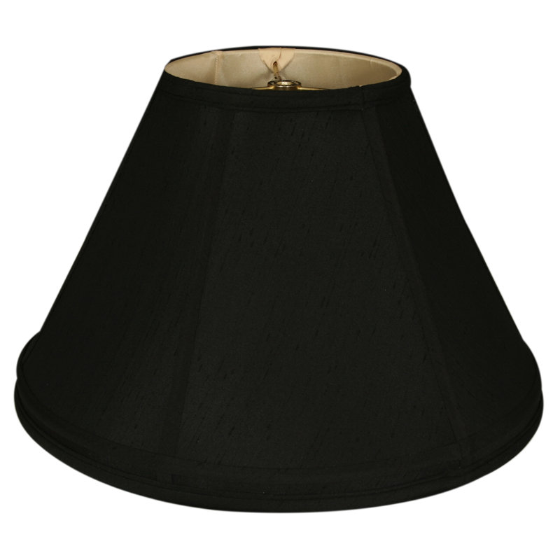 Silk Empire Lamp Shade, Black/Off White, 9" H x 12" W x 12" D