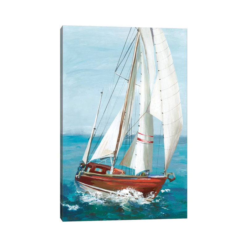 "Simple Sail II" par Allison Pearce, reproduction d’art, Pas de tapis, Toile tendue, H 12 po x l 8 po x P 0,75 po