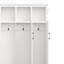 Porte-manteau d'entrée de 55 pouces de large avec rangement de garde-robe dissimulé, banc de rangement de style champêtre et armoires-1520396882