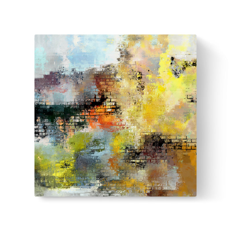 Blocking The Way - Wrapped Canvas Painting, 8" H x 8" W x 0.75" D