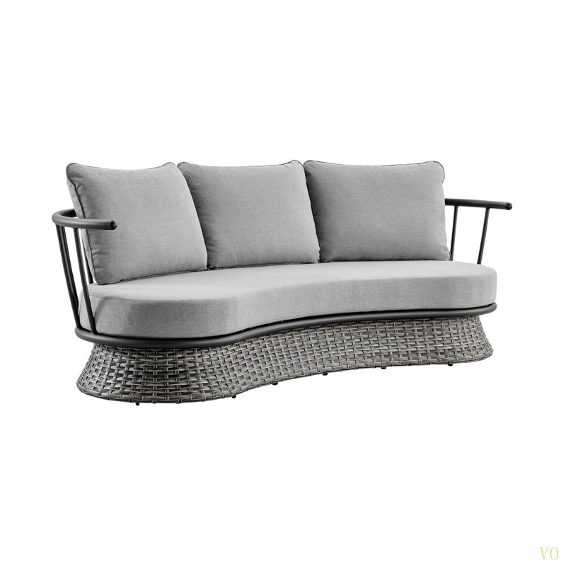 Novante Wicker And Aluminum Outdoor Sofa