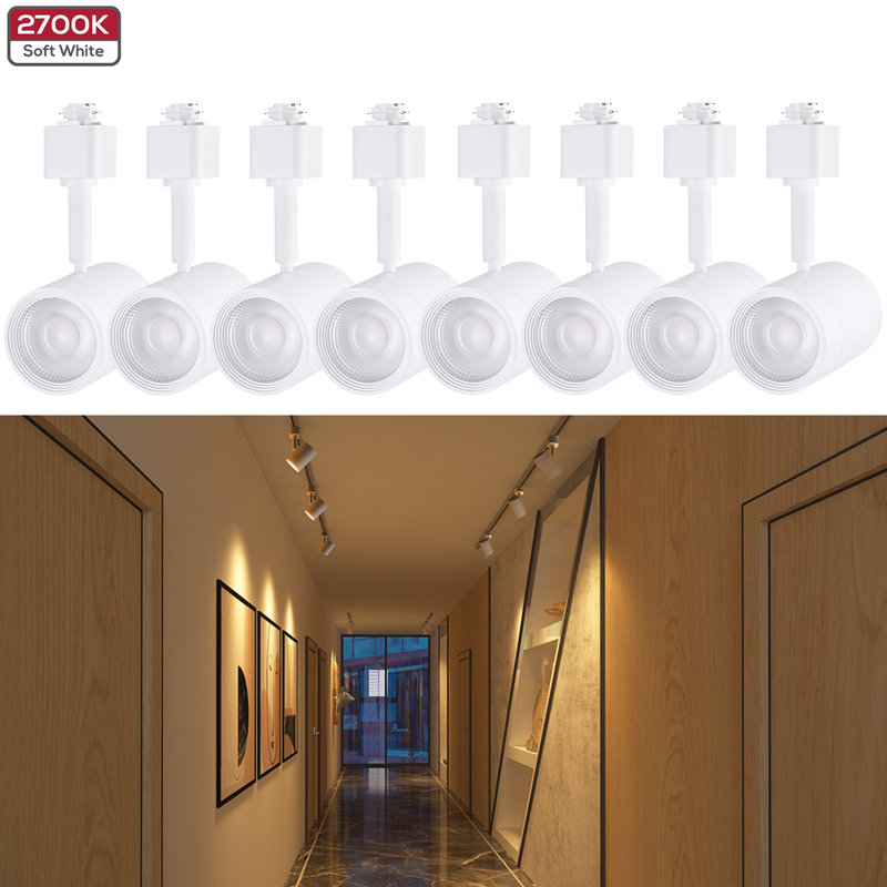 Led Track Lighting Heads Dimmable, H Type Track Spotlight Fixtures, 600Lm, 8.5W, Cri90, 36° Beam Angle, 2700K Soft White