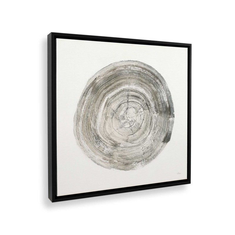 «Rings of Time I Print», H 12,75 po x l 12,75 po, Noir satiné