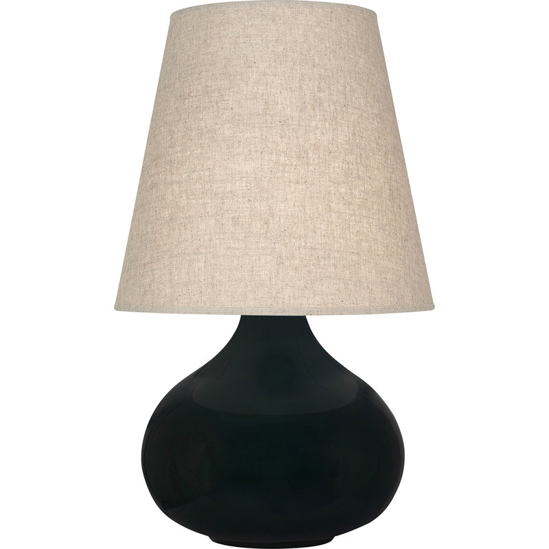 June Accent Lamp, Buff, Matte Obsidian, 23.5" H x 11.88" W x 11.88" D