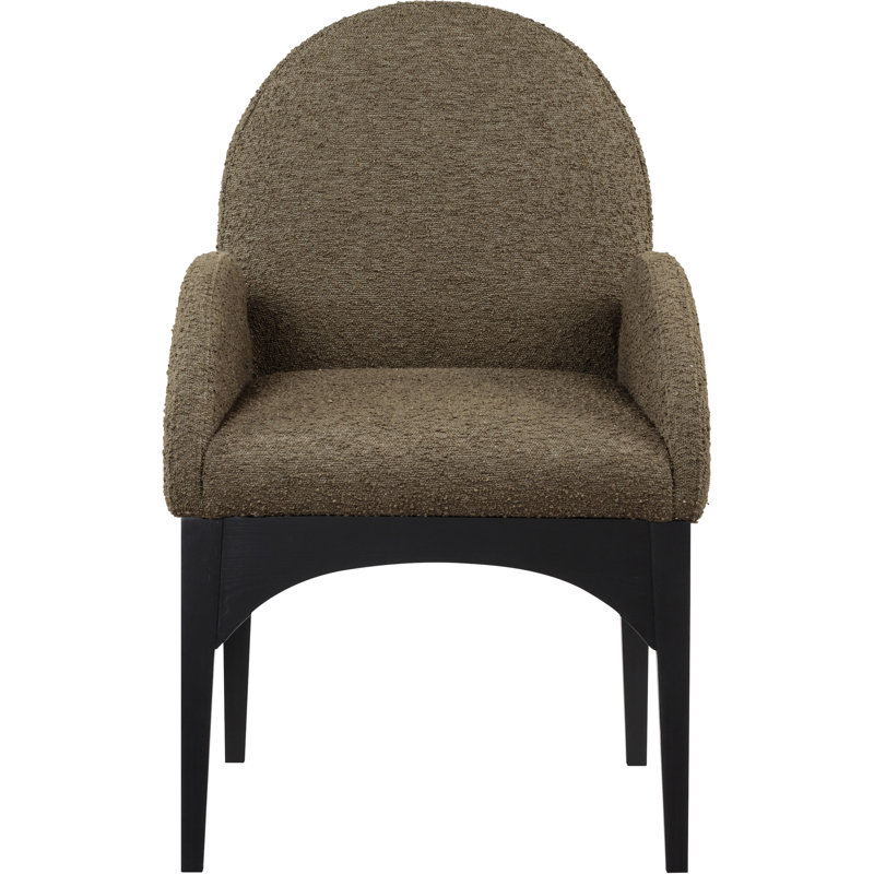 Chaise Kezer Boucle, Noir, Tissu olive olive
