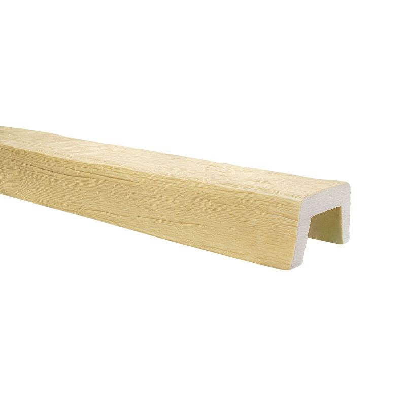 Unfinished Modern Faux Wood Beam with Milled Grain Texture