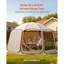 Sun Shade Sail Canopy Covers, Fit for 15 x 13.8 ft Screen House Tent, Sun Protection, 5.51 x 5.25 ft 300D Oxford Silver-Coated Fabric(Not Include Tent), for Outdoor Activities, Beige