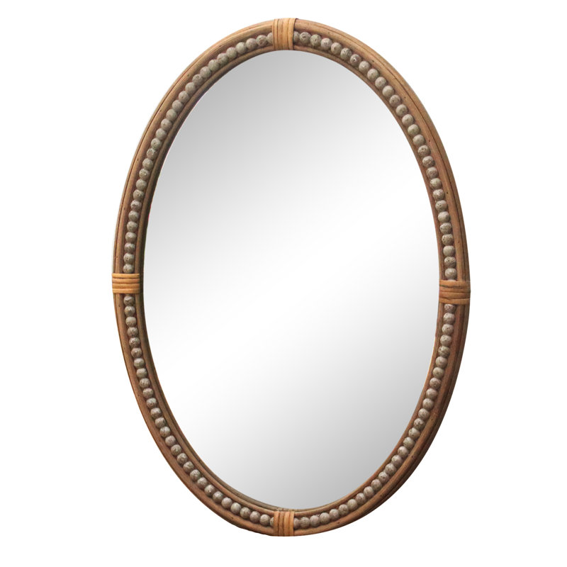 Malathi Rattan Oval Wall Mirror
