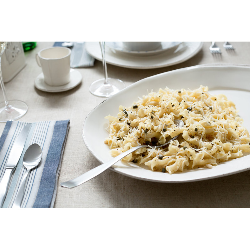 Lastra Stoneware Platter, Linen