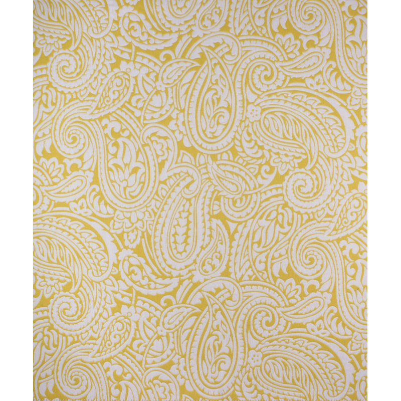 Wellton Cotton Blend Fabric, Yellow/Ivory