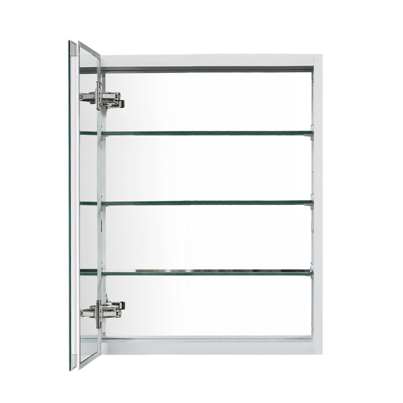 Armoire à pharmacie en aluminium Adine, H 30 po x l 23 po x P 3,75 po, Chrome satiné