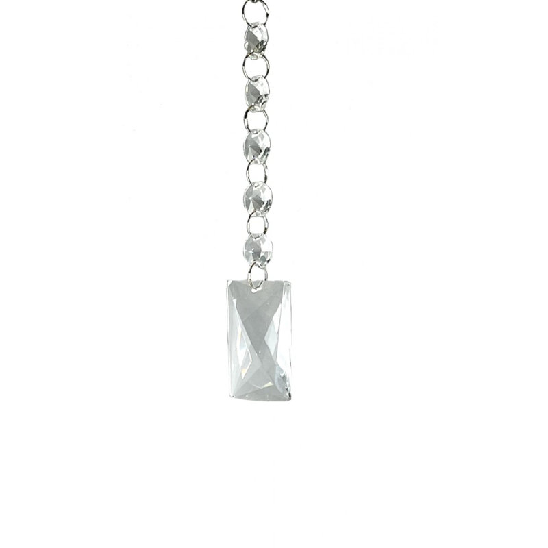 Crystal Rectangular Drop Ornament