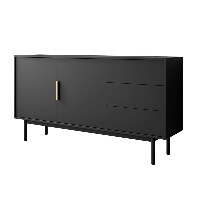 154cm Sideboard, Black