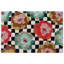 Checkerboard In Bloom Bath Rug