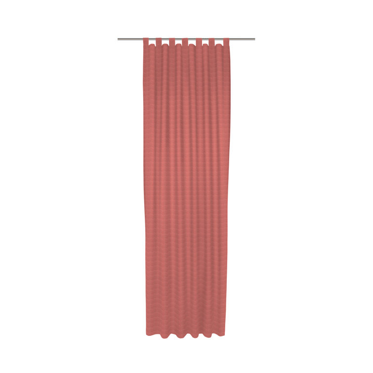 Adam Uni Collection Light 100% Cotton Opaque Tab Top Single Curtain ...