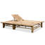 Chaise longue simple en bambou inclinable 80 po