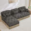 Canapé 100% confortable en forme de L avec repose-pieds 100 po Chenille