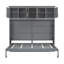Grand lit escamotable mural avec armoires supérieures, gris-699107130-699107111