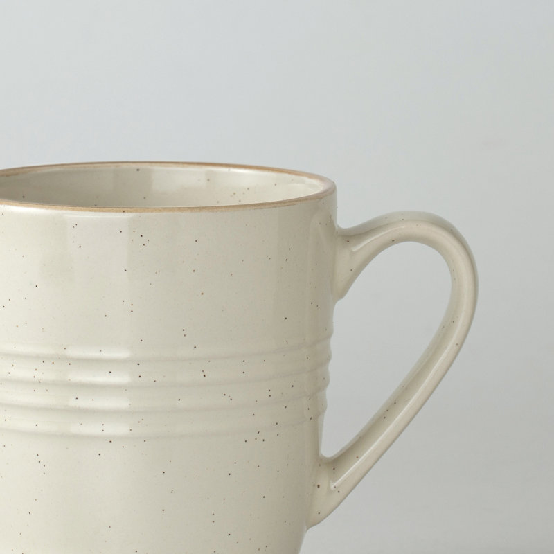 Delaenie Stoneware Coffee Mug, Vanilla White