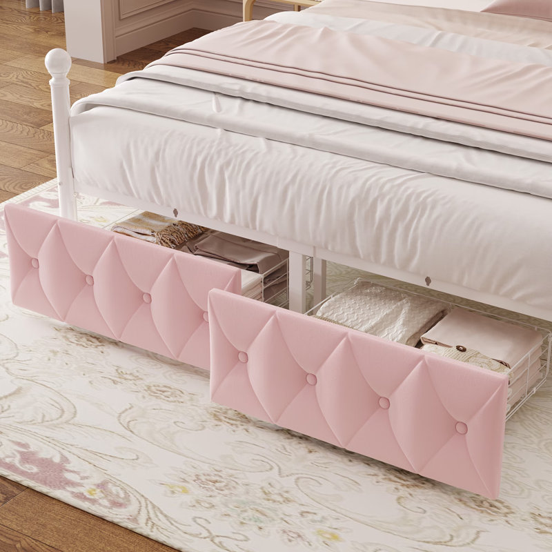 Lit pour enfant Magical Princess | avec lumières DEL et charge USB, Lit double, Rose