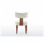Chaises de salle à manger à accoudoirs sans accoudoirs en bois d'hévéa massif l 24,8 po x P 20,47 po x H 33,86 po DG Collection
