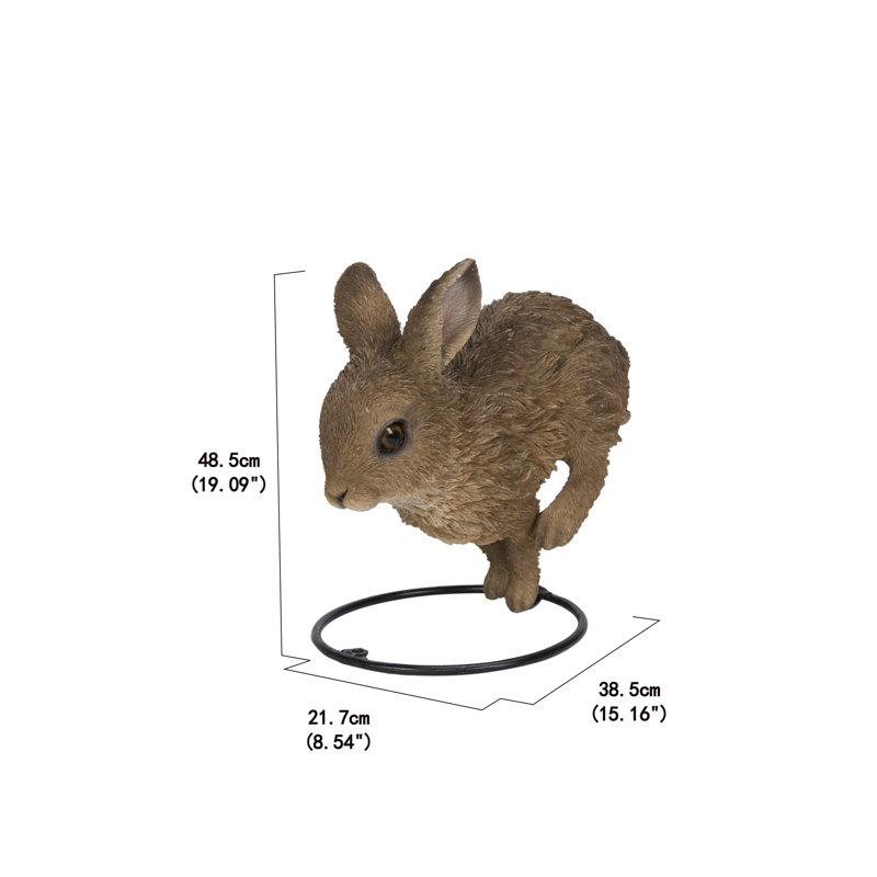 Hare Cub Jumping Statue
