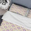 Ensemble de housse de couette géométrique rose et beige lilas-109144421
