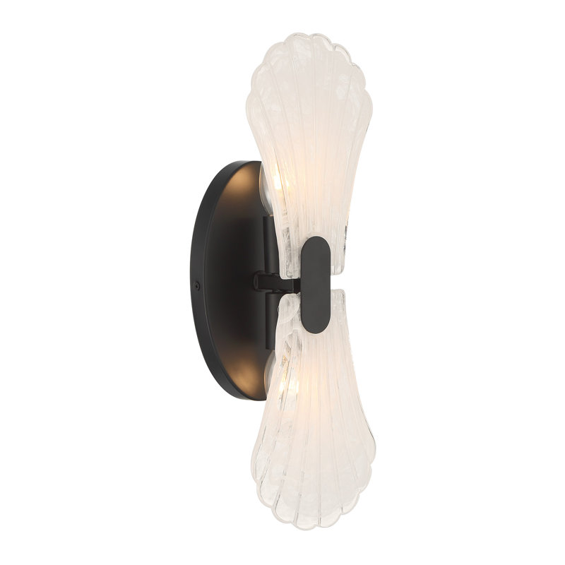 Bancroft 2-Light Wall Sconce in Matte Black, Black