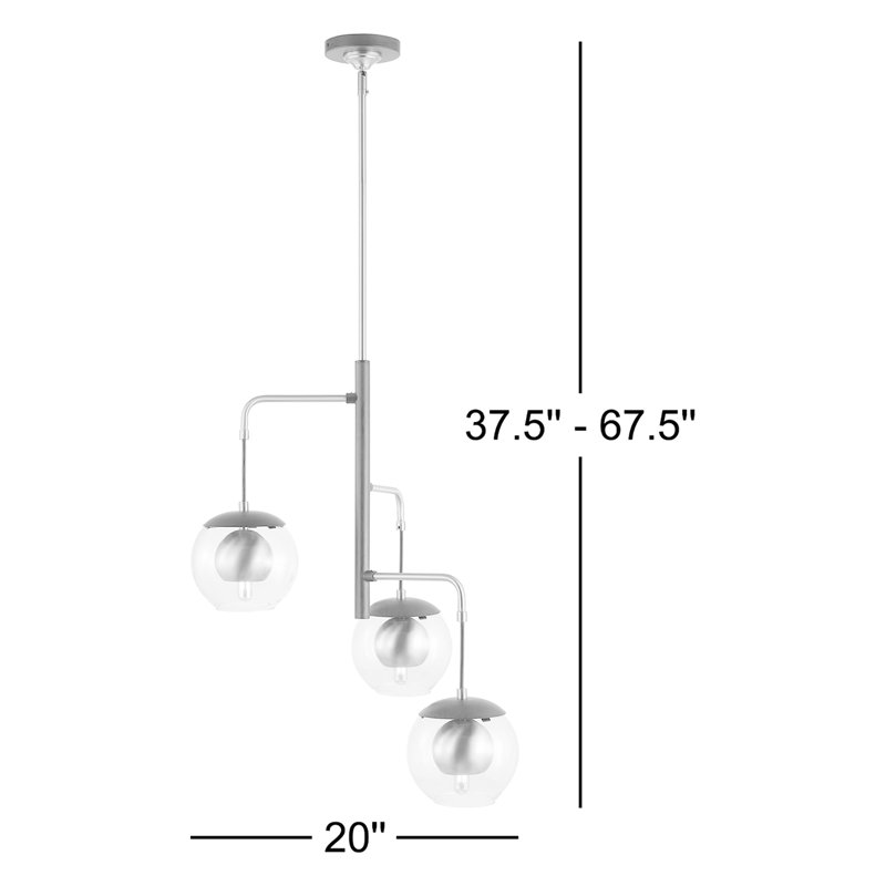 Luminaire suspendu extensible 3 lumières Vylora
