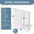 44--48" W X 74" H Shower Door, Aluminum Sliding Glass Shower Door With Premium 5/16 Inch (8Mm) Thick Tempered Glass-120129630