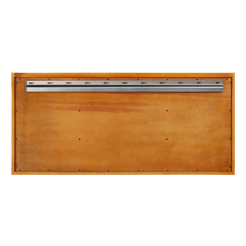 48" Dita Single Bathroom Vanity Set with Rectangular Undermount Sink, Medium Wood, Artic White Quartz
