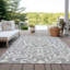 Tapis beige / gris en polypropylène tissé à la machine Malek-95998970