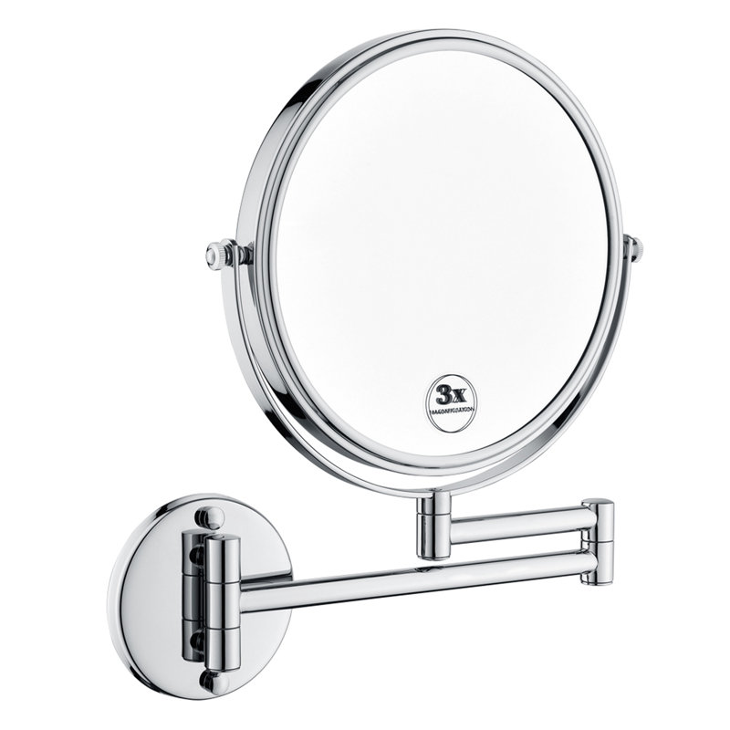 Miroir de salle de bain mural polyvalent avec fonctions avancées, Chrome