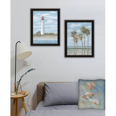Breakwater Bay «Beach Days», art mural encadré pour le salon, reproduction d'art mural pour la maison, art mural de la chambre à coucher par Georgia Janisse
