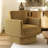 Yellow Upholstered Swivel Barrel Accent Chair-1204468812