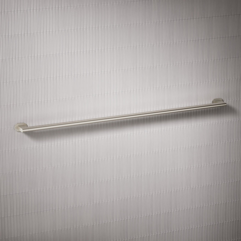 Barre d'appui Belay, H 1,75 po x L 48 po, Nickel brossé