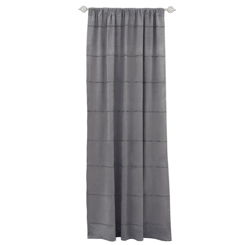 Panneau de rideau lumineux, Gris anthracite, L 38 po x L 84 po