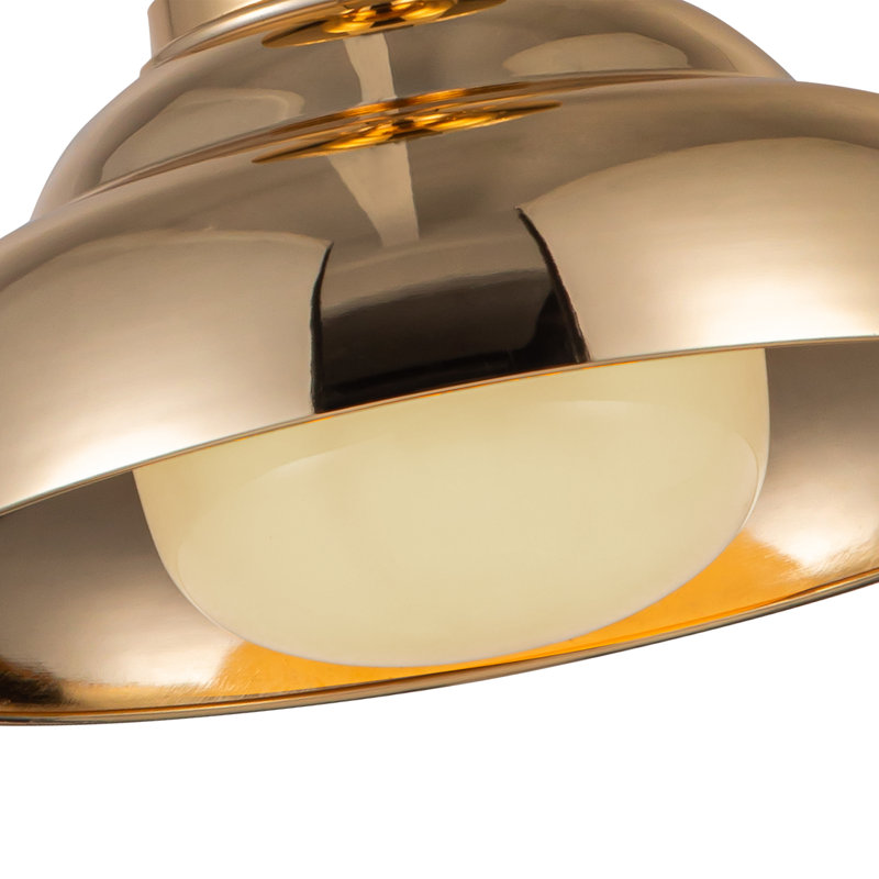 Palmetto 1 - Light Semi Flush Mount, Polished Brass